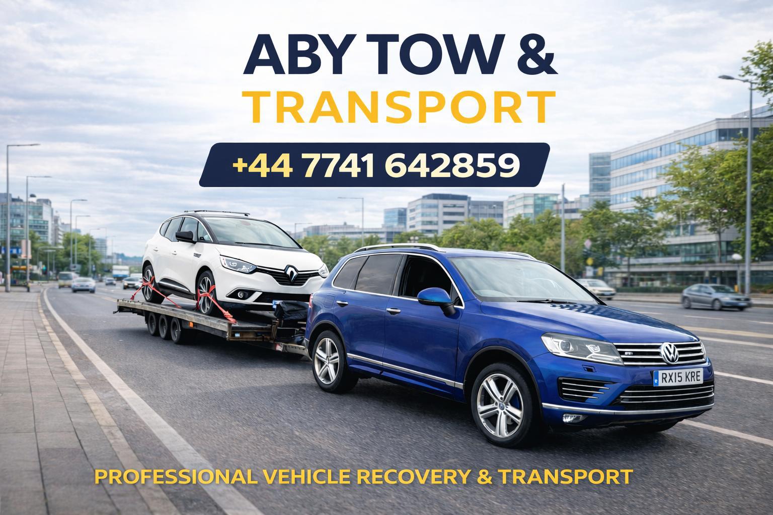 Vehicle loaded on flatbed